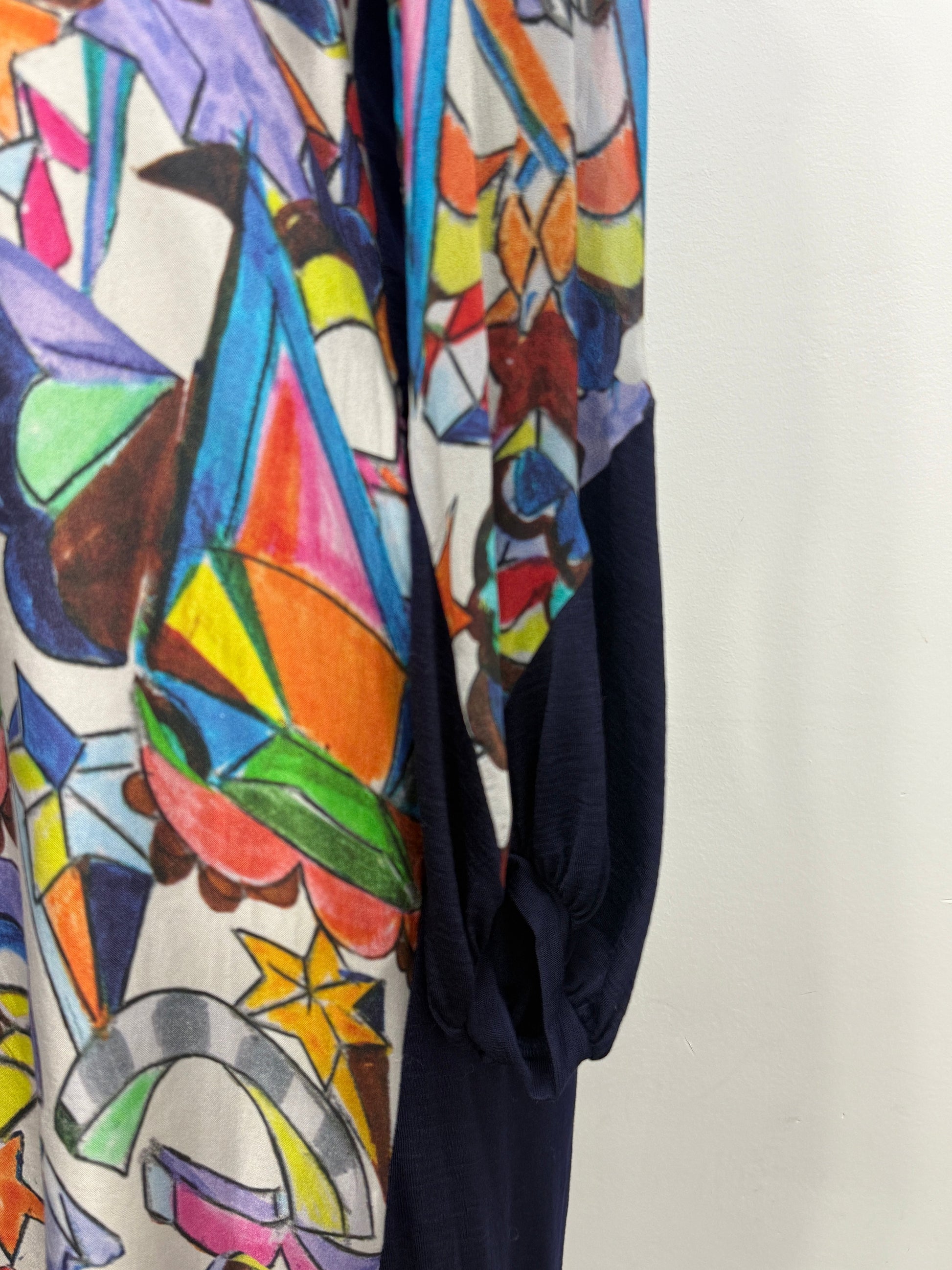 Multicolor Abstract Long Sleeve Tunic - GREENIES