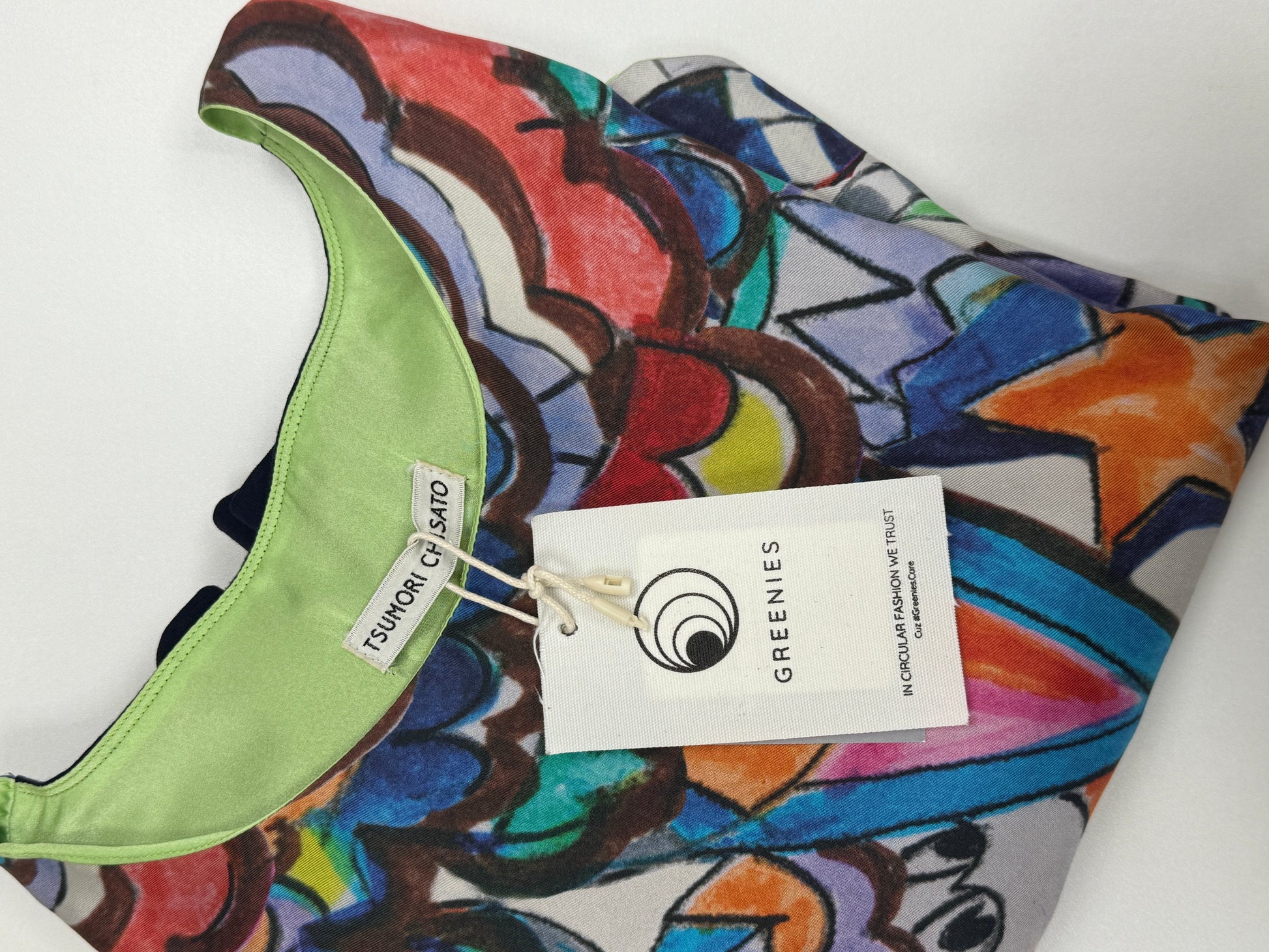 Multicolor Abstract Long Sleeve Tunic - GREENIES