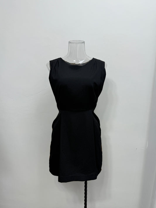 Polka Dot Panel Contrast Dress - GREENIES