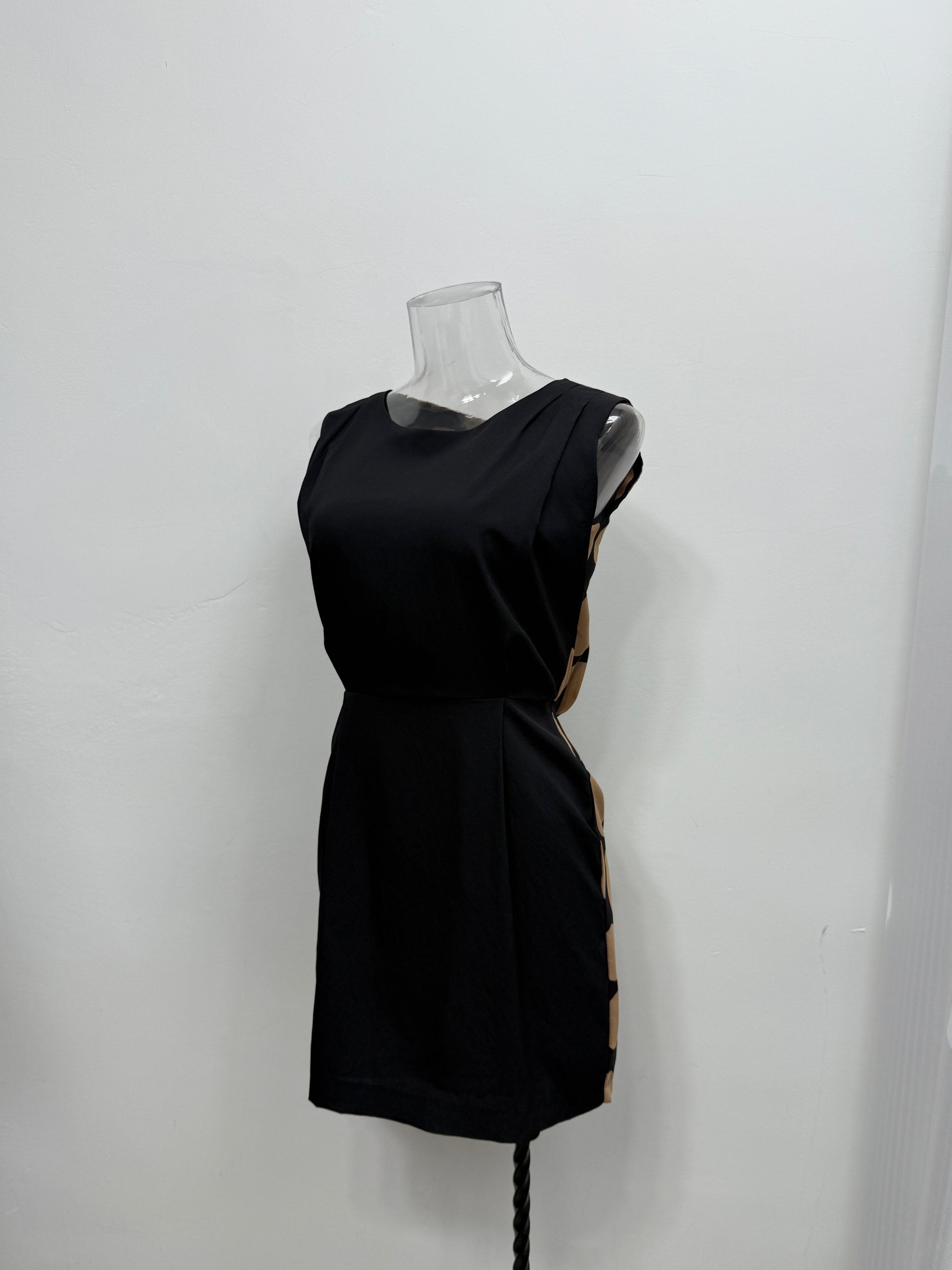Polka Dot Panel Contrast Dress - GREENIES