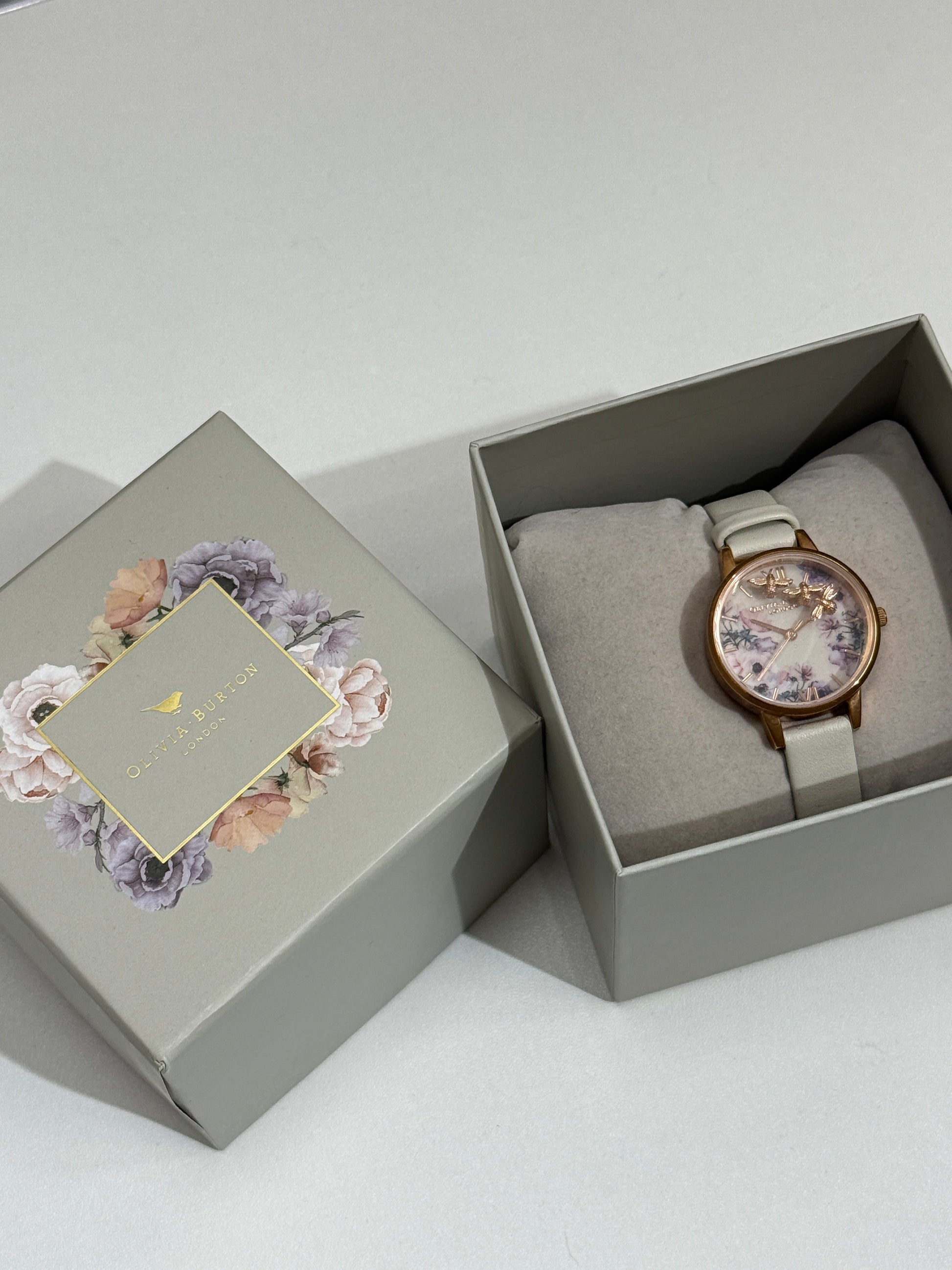 Rose Gold Floral Face Watch - GREENIES