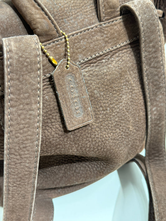 Textured Brown Suede Backpack - GREENIES