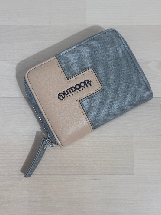 Two-Tone Zipped Canvas Wallet - GREENIES