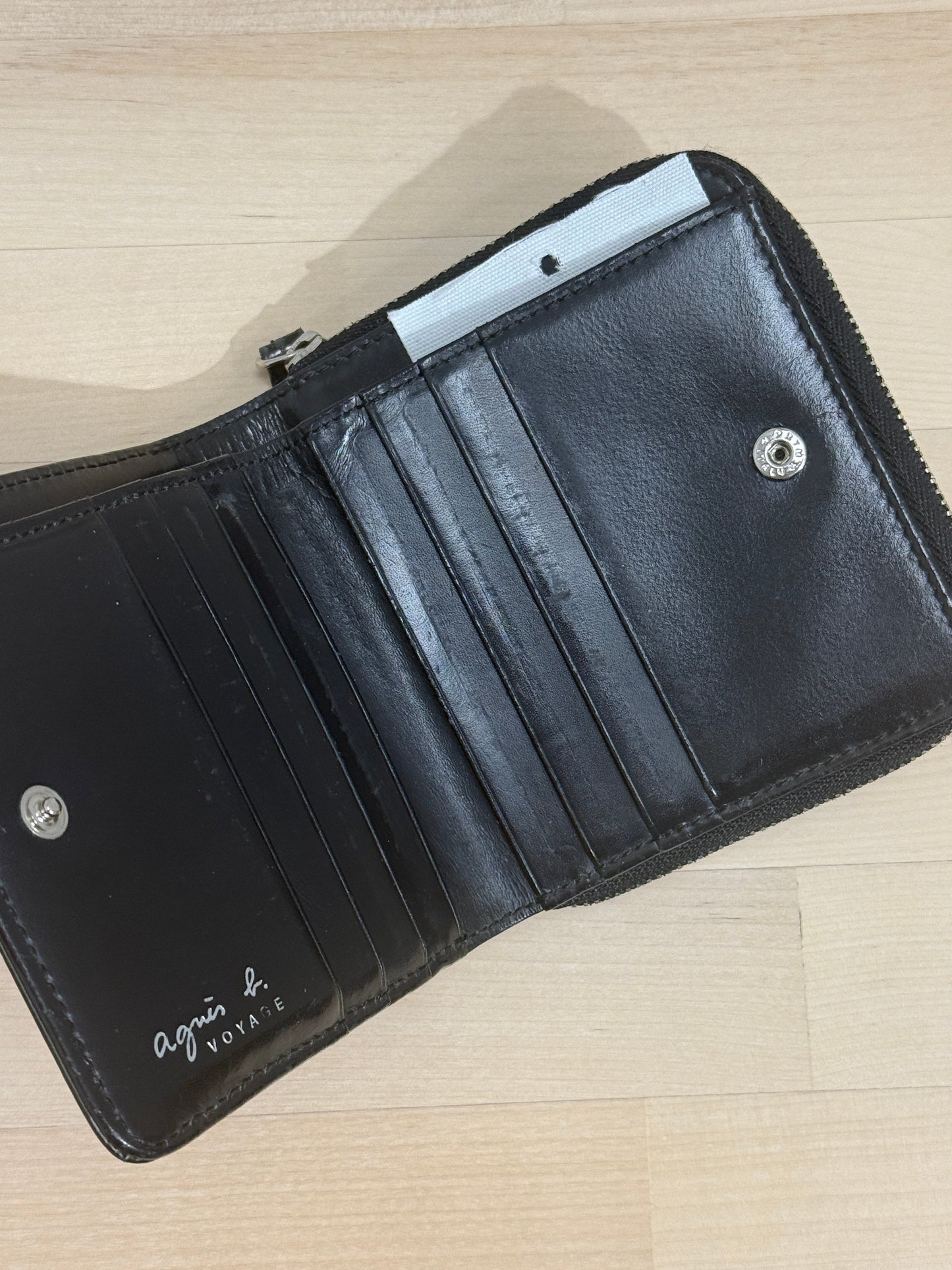 Glossy Embossed Zip-Around Wallet - GREENIES