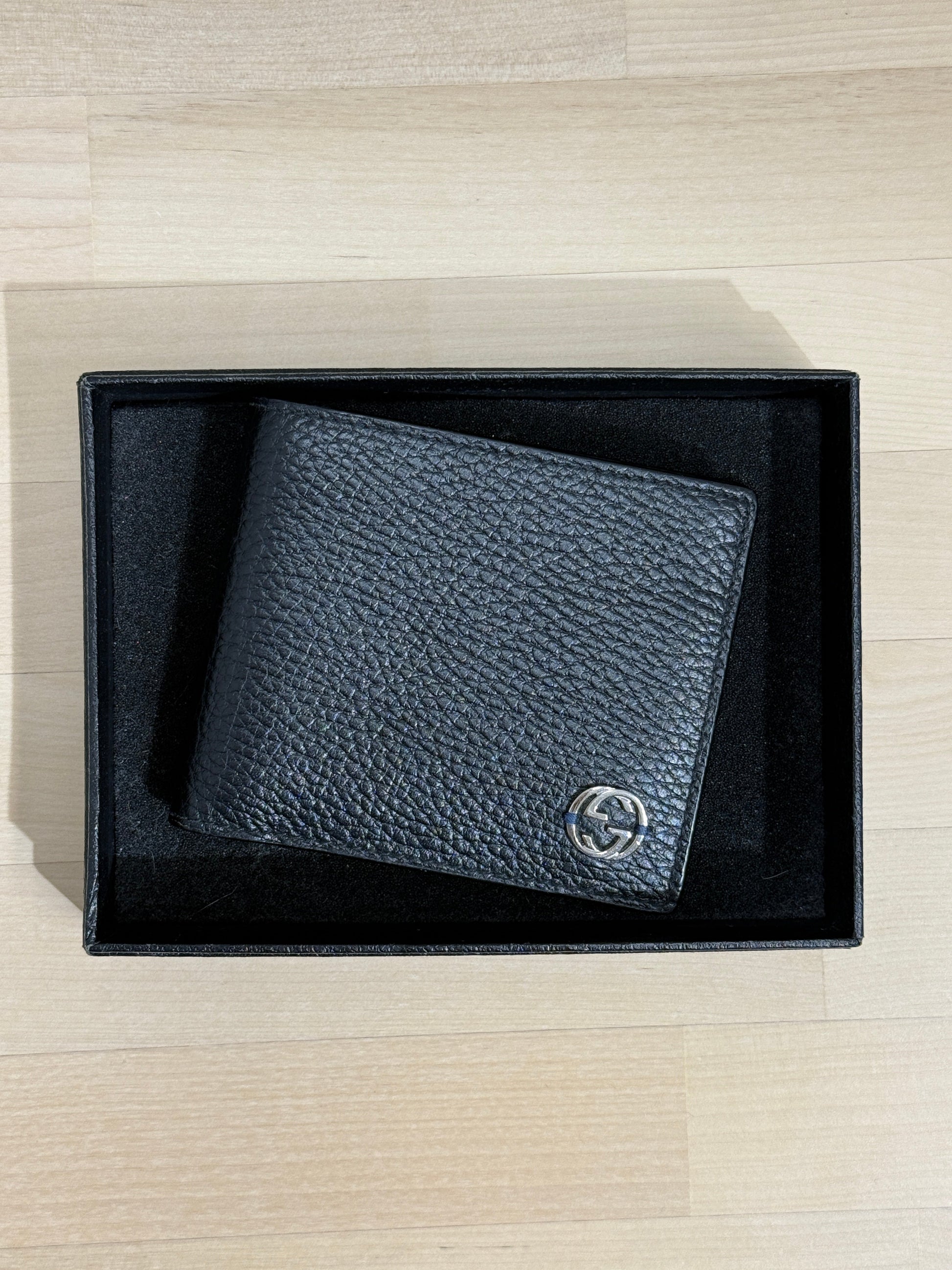 Black Pebbled Leather Bi-Fold Wallet - GREENIES