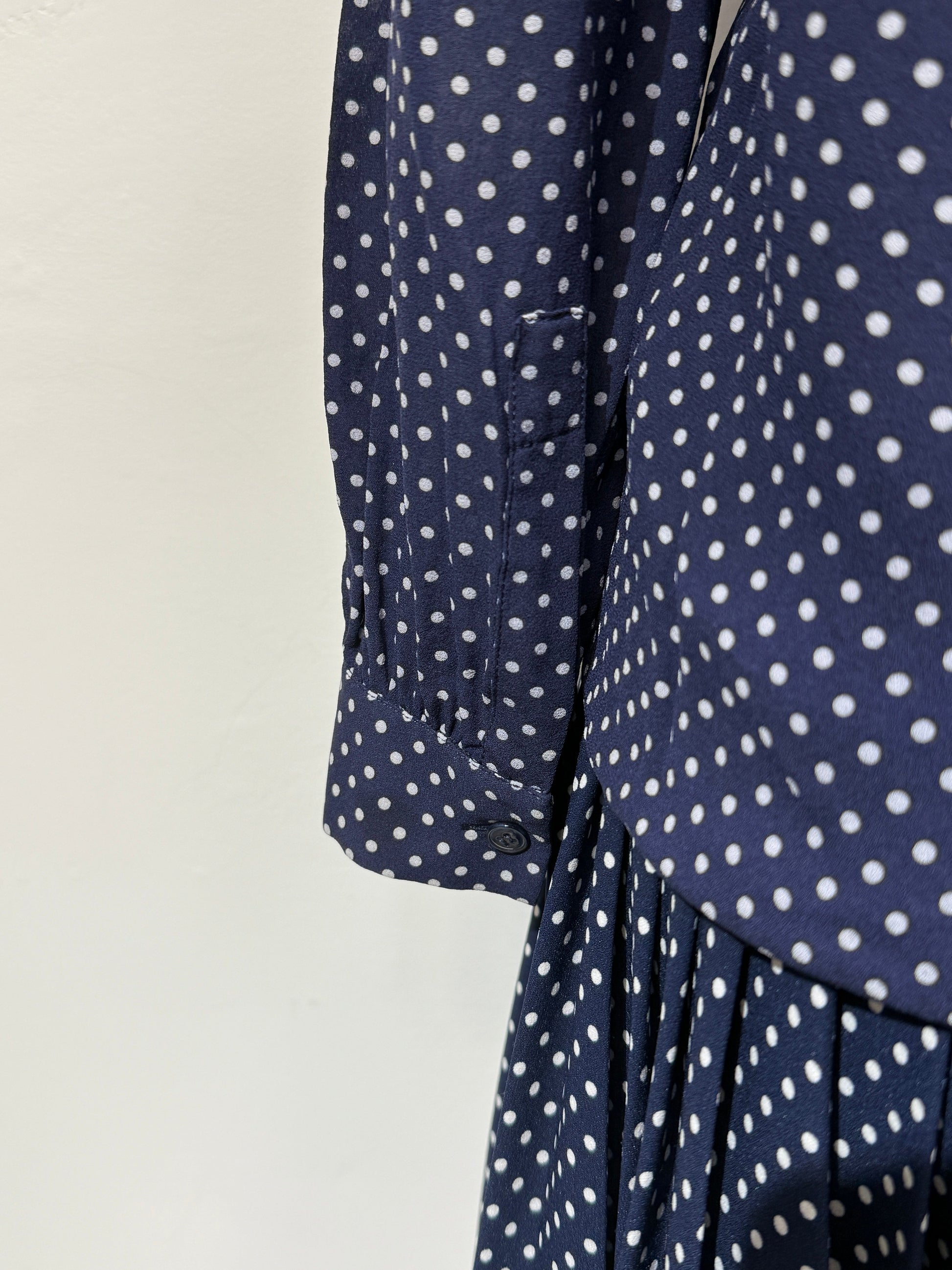 Navy Polka Dot Pleated Set - GREENIES