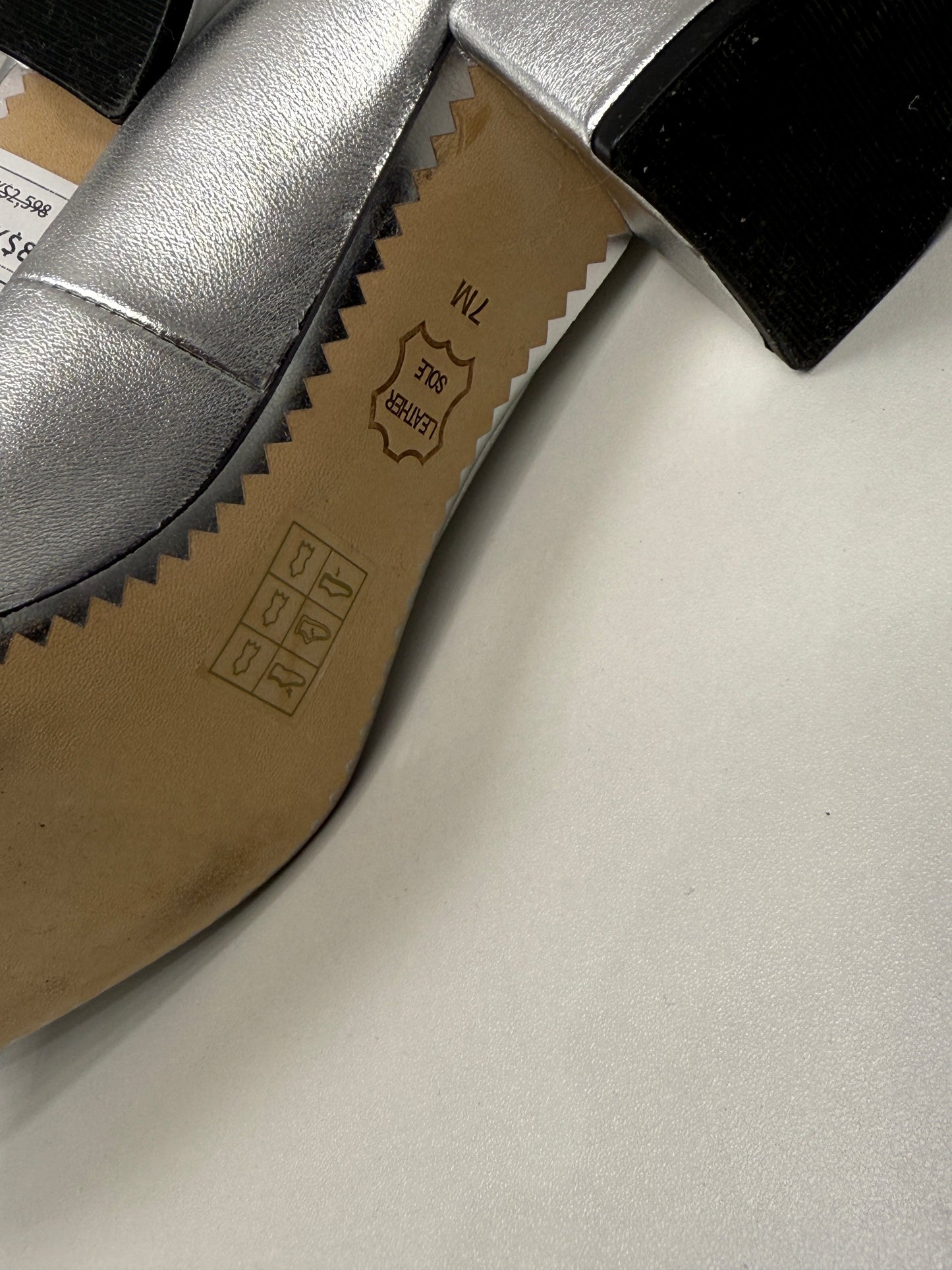 Silver Logo Round-Toe Leather Flats - GREENIES