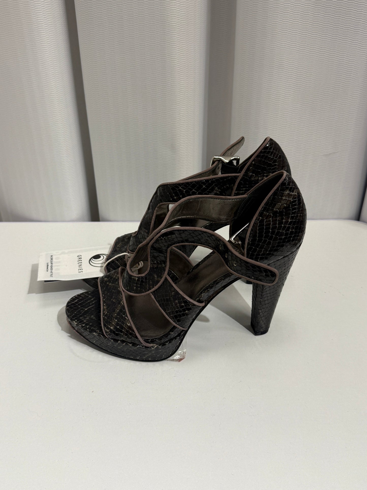 Snakeskin Cutout High Heel - GREENIES