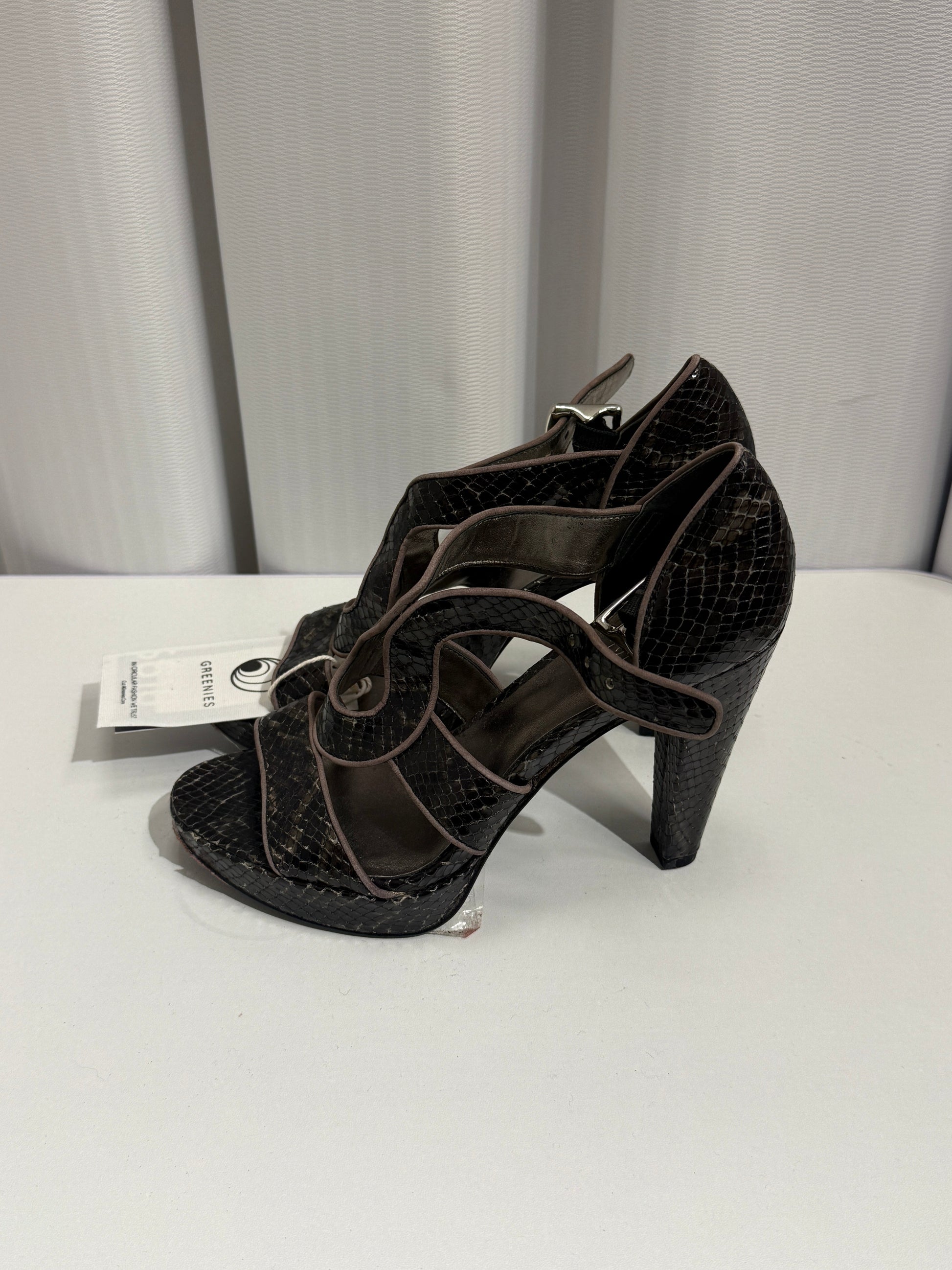 Snakeskin Cutout High Heel - GREENIES