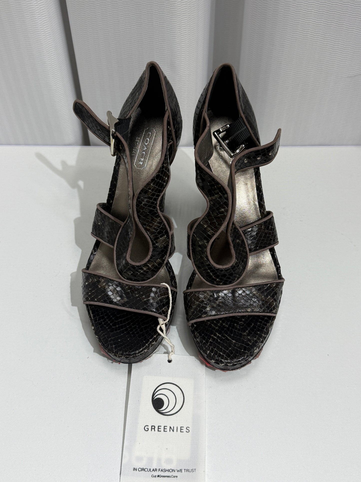 Snakeskin Cutout High Heel - GREENIES