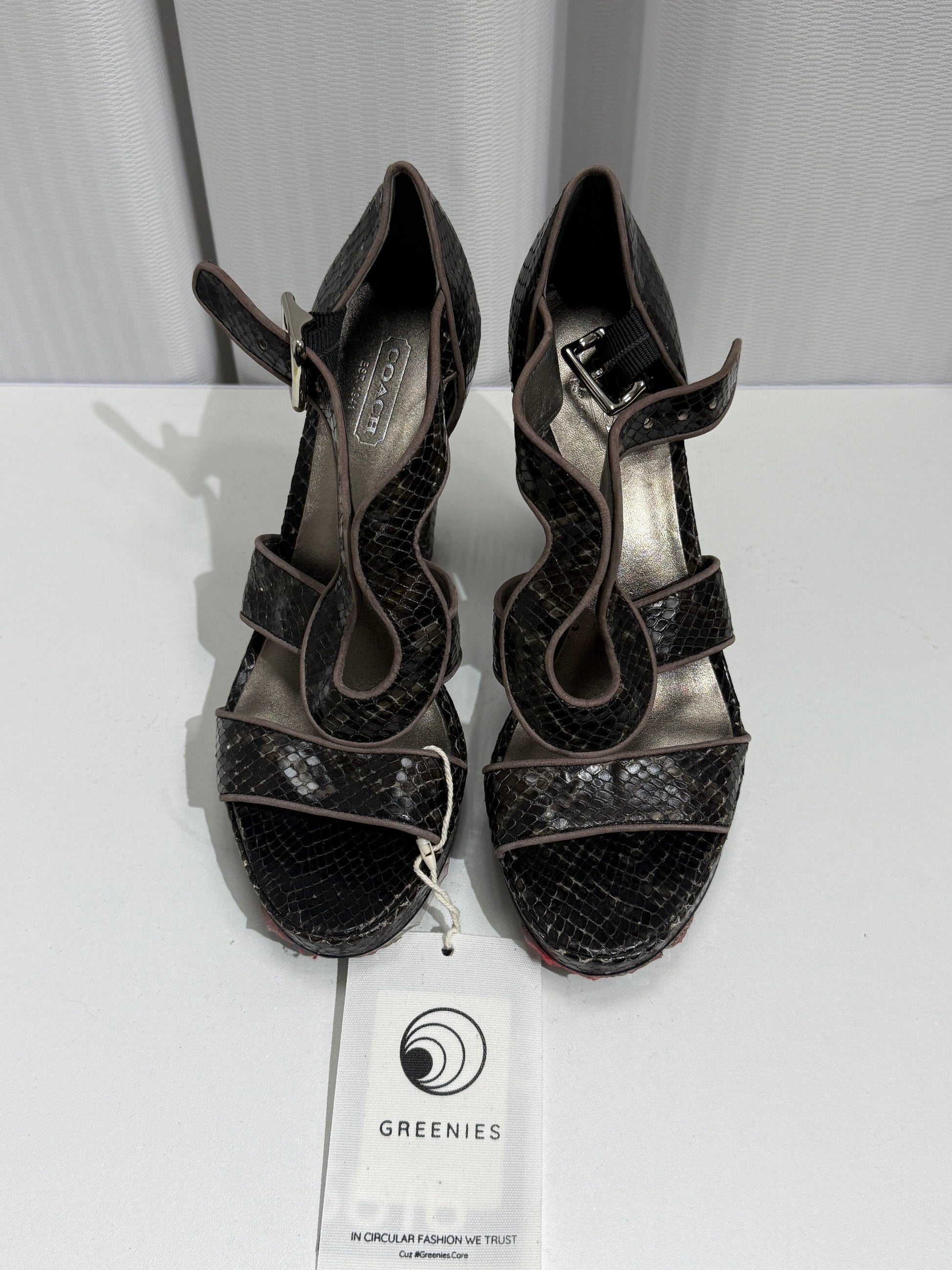 Snakeskin Cutout High Heel - GREENIES