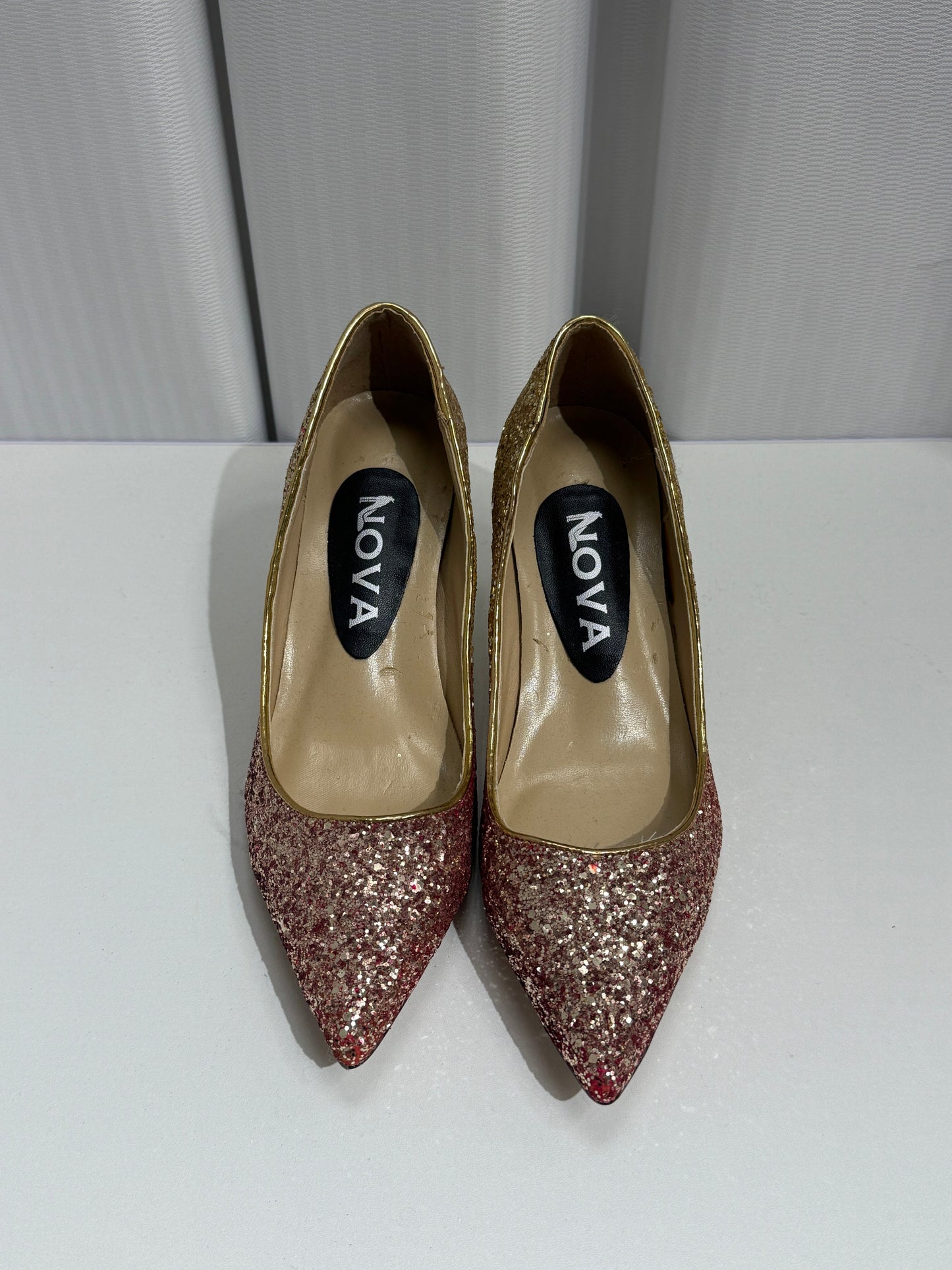 Glitter Ombre Pointed Toe Heels - GREENIES