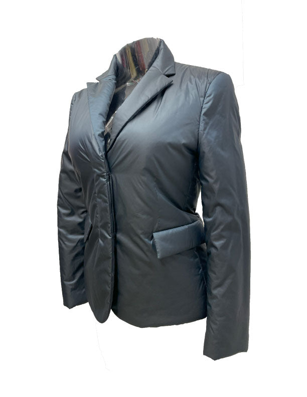 Sleek Gray Double-Breasted Jacket with Flap Pockets - GREENIES