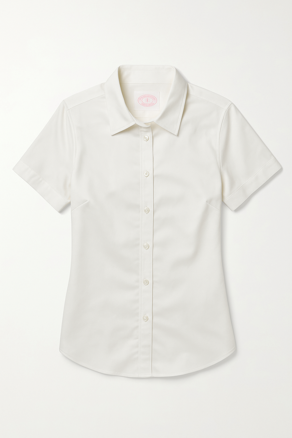 White Short Sleeve Fitted Shirt - GREENIES