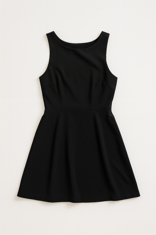 Polka Dot Panel Contrast Dress - GREENIES
